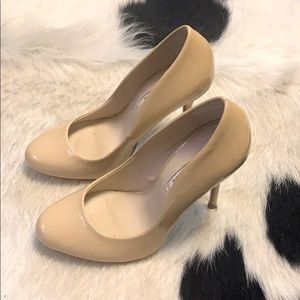 Never Worn Zara Patent Leather Nude Pump Size 6
